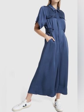 G. Label by GOOP SHIRLEY SHORT-SLEEVE JUMPSUIT Size Large NWT
